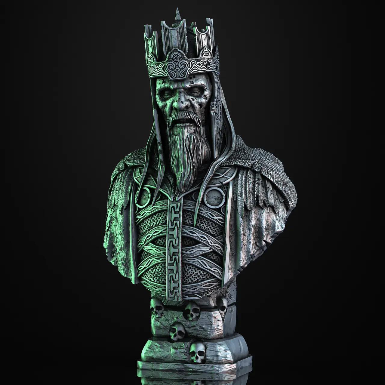 King of the Dead bust – LOTR — modelo 3D