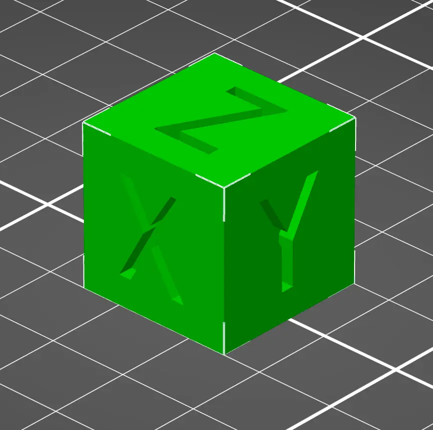 XYZ Calibration Cube 20x20x20mm — modelo 3D