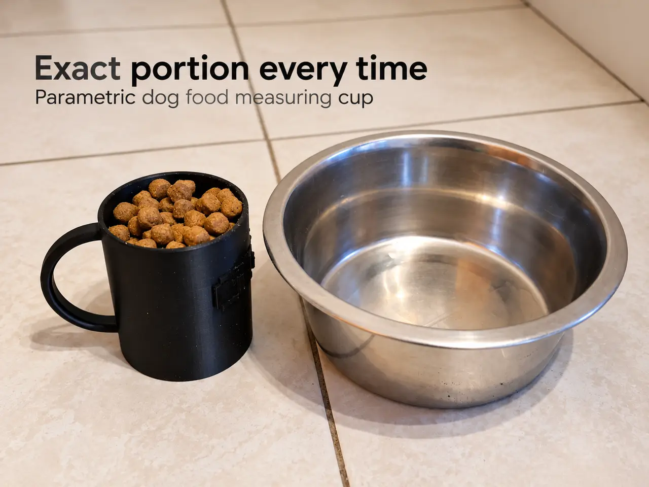 Parametric Dog Food Measuring Cup — modelo 3D
