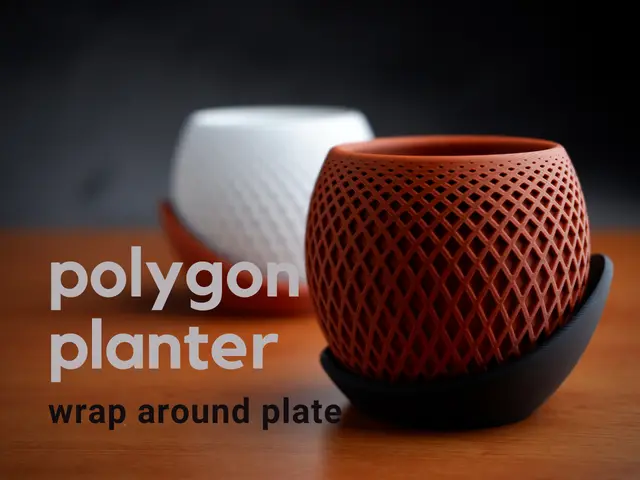 polygon planter · wrap around plate — modelo 3D